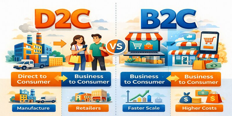 D2C Vs B2C At A Glance, The Biggest Differences That Affect Growth 
