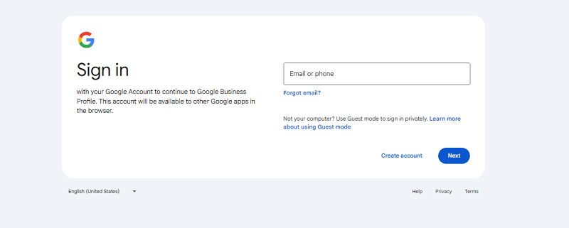 Sign in with your Google account