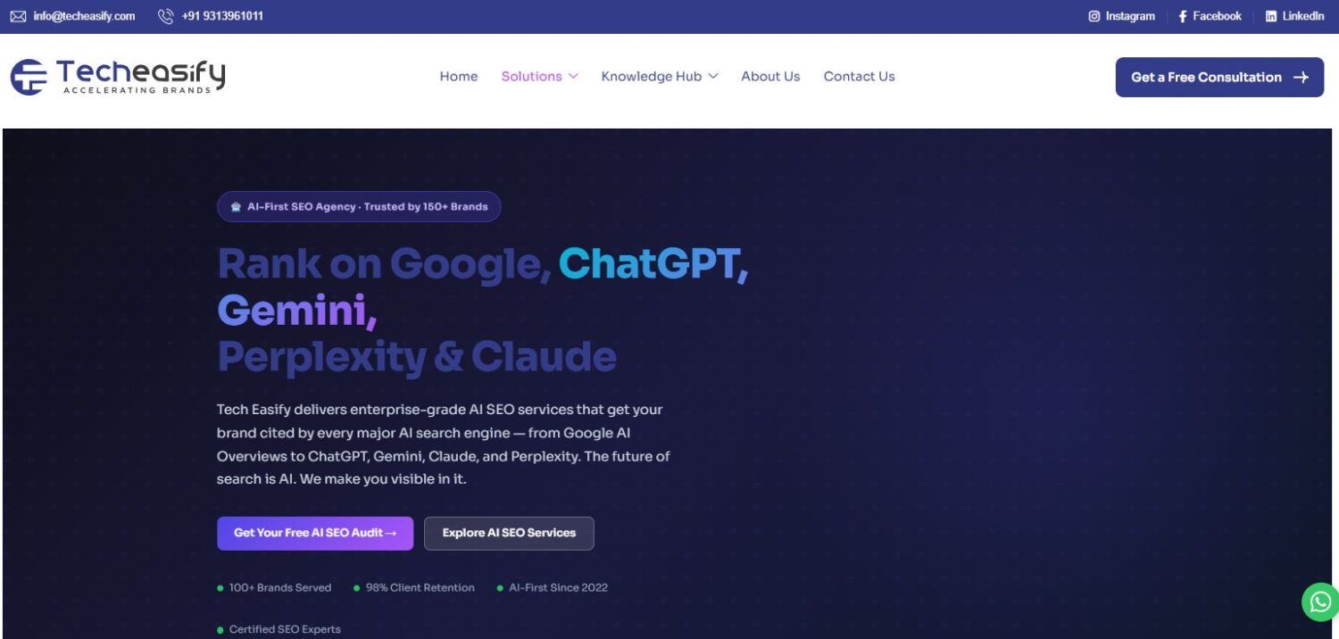 Techeasify AI SEO Services in India