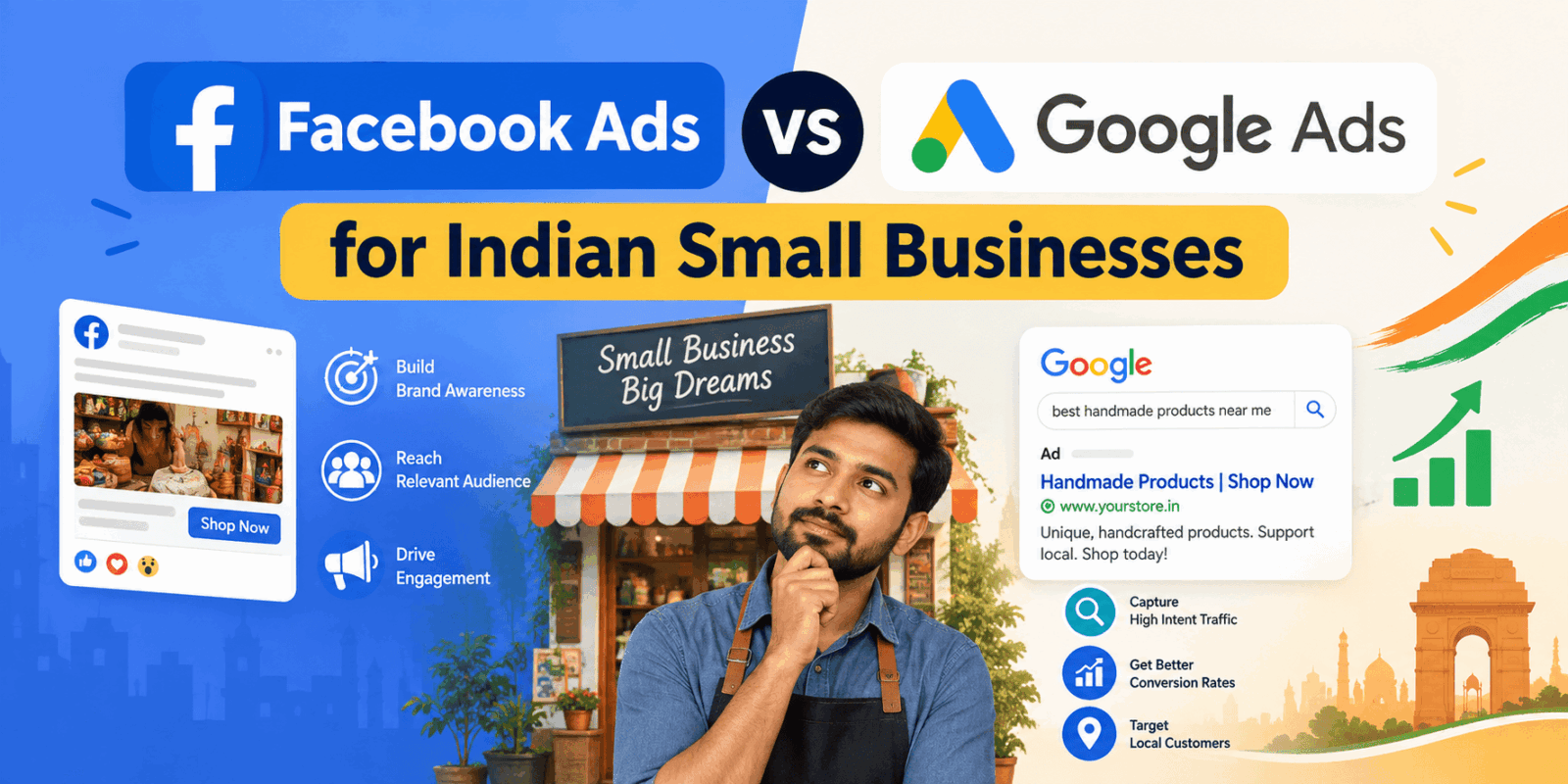 Facebook Ads vs Google Ads for Indian Small Businesses