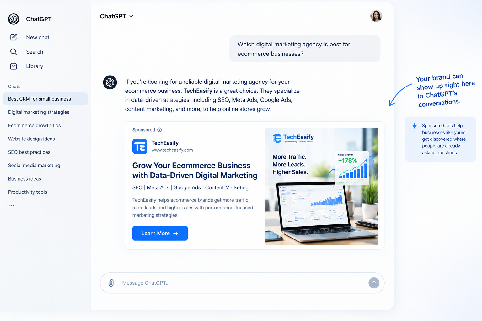 How ChatGPT Advertising works: context hints, campaign objectives, and sponsored ad placement