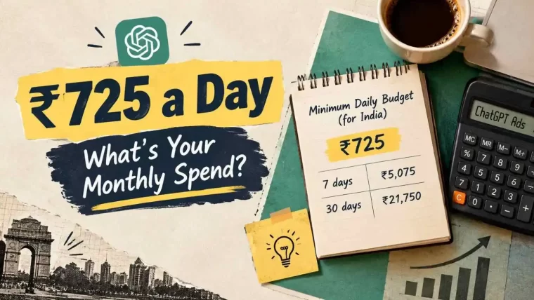 ChatGPT Ads Cost in India Minimum Budget